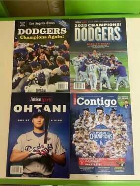 MLB Dodgers Magazine Lot - Blue, White, Gray